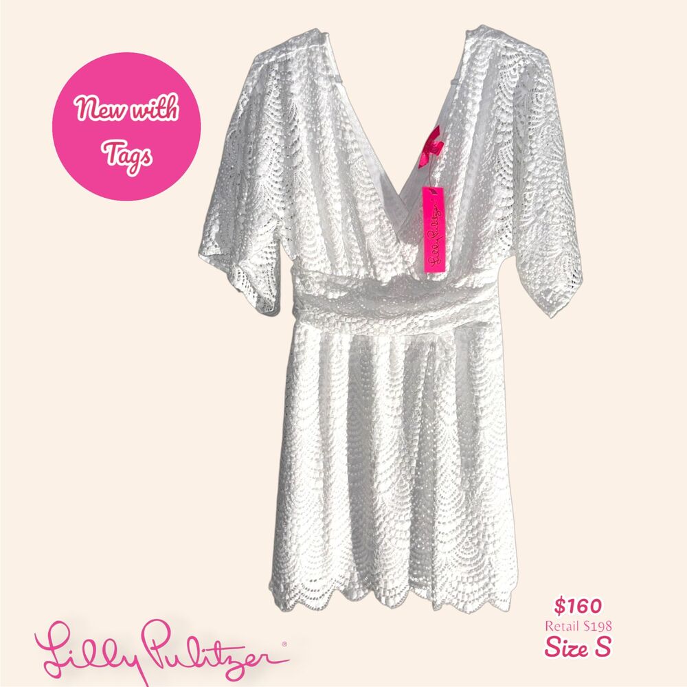 NWT Lilly Pulitzer Parigi Skort Romper Resort‎ White Size S